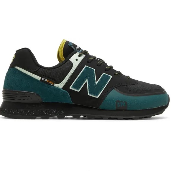 New Balance 574T Black Trek U574TX2 Cordura Encap Men’s Size 8.5 Teal Very Clean